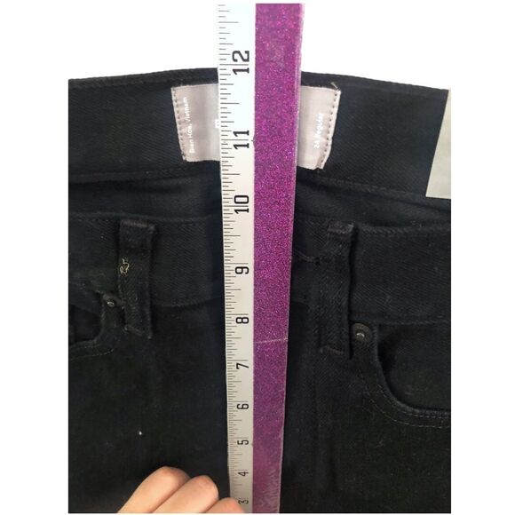 EVERLANE MODERN JEANS SIZE 24 BLACK SOLID ANKLE POCKETS - Picture 9 of 12
